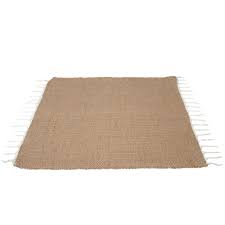 The luminous colors in these jute matt draw attention to your face as it complements the eyes. Handwoven Jute Mat