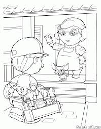 Special agent oso coloring pages; Coloring Page Handy Manny