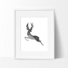 Black And White Deer Printable Deer Print Deer Art Black And White Deer Graphic Art Print Geometric Print Printable Art Graphic Art Printable Wall Prints Deer Art Deer Print Prints