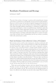 Pdf Retributive Punishment And Revenge