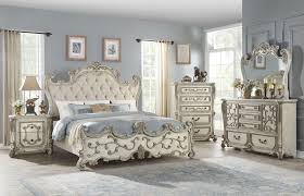 Braylee Antique White French Provincial Bedroom Set Regal Elegant Ornate Queen Or King Size Bed D Bedroom Furniture Sets Bedroom Set Bedroom Sets For Sale