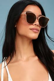 Trendy Beige Sunglasses
