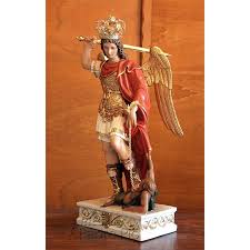 Gentilmente inviataci da una carissima devota. Statua San Michele Arcangelo Colorato Ali Chiuse Da 60 A 160cm