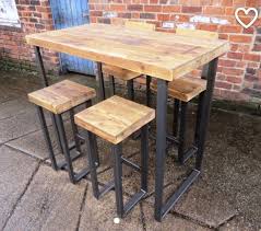 Bar Table Kitchen Coffee Shop Furniture Bar Table Wood And Metal Desk
