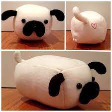 Diy Pug Stuffed Animal Pillow With Heart Stitching 2013 Sewing Stuffed Animals Diy Pillows Diy Stuffed Animals