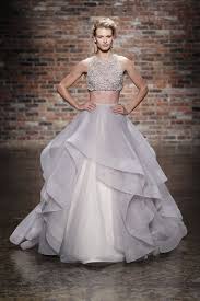 These Risque Wedding Gowns Are For Daring Brides Only Crop Top Wedding Dress Wedding Dresses Unique Two Piece Wedding Dress