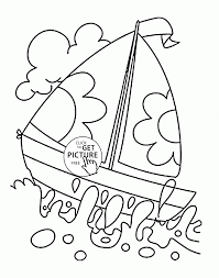Sailboat Over Water Coloring Page For Kids Transportation Coloring Pages Printables Free Wuppsy Free Coloring Pages Printable Coloring Pages Coloring Pages