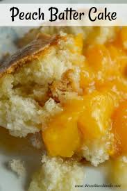 This Peach Batter Cake Recipe Is Super Easy To Make With Either Fresh Or Canned Peaches And Has A Decadent C Peach Cake Recipes Peach Recipe Peach Cobbler Cake