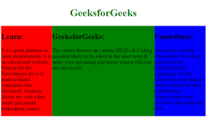 Check spelling or type a new query. How To Float Three Div Side By Side Using Css Geeksforgeeks