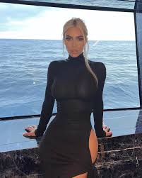 Kim Kardashian poses with NO underwear or bra in see-through skintight  dress for new NSFW photo on vacation | The US Sun