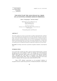 Academic journals database contains complete. Pdf The Effects Of The Asian Financial Crisis On Accounting Conservatism In Indonesia