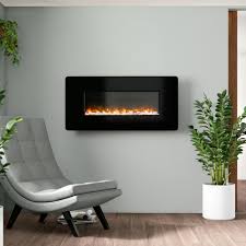 You can adjust the electric fireplace's thermostat between 68 and 95 degrees fahrenheit. Ebern Designs Stockwell Electric Fireplace Reviews Wayfair
