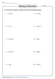 We right shift the original number by 31, 30, 29,., 1, 0 bits using a. Decimal And Binary Conversion Worksheets