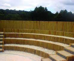 Segmental retaining walls typically fall into one of three categories. Unilog Pro Machine Round Timbers For Retaining Walls M M Timber Esi External Works