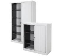 Puerta rodante de armario, persiana enrollable de oficina, gabinete de  Metal, 2 puertas de vidrio, gabinete de archivos para oficina