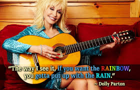 Dolly parton became even more loved by her fans after she openly and sweetly supported her large base of news reported. Dolly Parton Rainbow Post Paris Fashion
