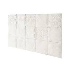 Top camera da letto maison du monde ideas carolineskywalker com. Testata Da Letto In Pino Massello Di Pino Con Motivi A Mosaico Bianchi 200 Cm Gloria Maisons Du Monde