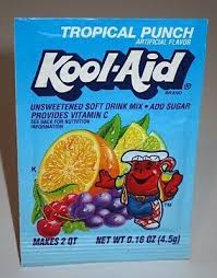 Voss artesian water from norway meets all bottled water standards for quality and safety at the u.s. Vintage 1990 S Kool Aid Tropical Punch Flavored Soft Drink Mix Unopened Packet Ebay