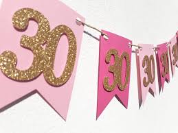 30 Geburtstag Wimpelkette Girlande Fahnengirlande Banner Pink Gold Rosa Trendfarben Geburtstagsdeko Partydeko In 2020 Etsy Etsy Shop Crown Jewelry