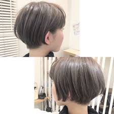 ハイライトにグレージュをオンカラー ショートボブスタイルです カワイイ髪型 ショートボブ ヘアカット ショート