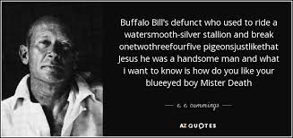 e. e. cummings quote: Buffalo Bill&#39;s defunct who used to ride a ... via Relatably.com