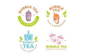 Logo Collection Style Bubble Tea In 2021 Bubble Tea Tea Logo Style Bubble