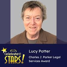 Lucy Potter will receive the Charles J. Parker Legal Services Award at the  CBA's annual awards celebration, Celebrate with the Stars,