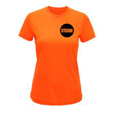 Interlands ek, wk, kwalificatie en os (kwalificatietoernooi okt olympische spelen). T Shirt Dryfit Dames Oranje Survivalrun Vereniging Storm Outdoor