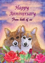 Happy Anniversary From Both Of Us Corgi Dog Card Married Couple Card Ad Spon Corgi Happy Anniversary Sister Happy Anniversary Happy Anniversary Wishes