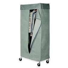 Simple rack is a commercial clothing rack system that has industrial quality and is capable of endless configuration. Commercial Grade Garment Rack With Tweed Cover Bed Bath Beyond