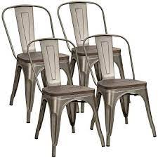 Metal kitchen chairs with wooden seats and bleachers i wanna get better. Metal Dining Chairs With Wood Seat Tolix Style Indoor Ou Https Www Amazon Com Dp B07sgdzxjk Ref Cm Sw Metal Dining Chairs Dining Chairs Dining Chair Set