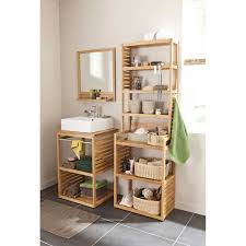 Mdf et laquage,résistant à l'humidité et à la moisissure, également facile à nettoyer; Meuble Double De Salle Adorable En Bambou Pour Meuble Sous Evier Meuble Sous Vasque Meuble Sous Vasque Ikea