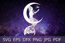Download Mermaid Moon Svg Graphic By Cnxsvg Creative Fabrica