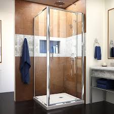 Editors of consumer guide you've been working in the yard all day, and you're dirty and sweaty. Dreamline Dreamline Flex 32 In D X 32 In W X 74 3 4 In H Semi Frameless Pivot Shower Enclosure In Chrome With Corner Drain Biscuit Base In The Shower Stalls Enclosures Department At Lowes Com