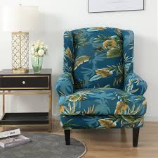 Bonica Blume Wingback Chair Cover Slipcover Shop Couch Covers Slipcovers Sectional Couch Covers L Shaped Dining Chair Chaise Lounge Love Seat Sofa Couch Covers Slipcovers Plain Velvet Flush Multiple Colors And Styles