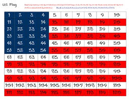 U S Flag Hidden Picture For 120 Chart
