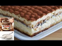 Uniteli a panna fresca, zucchero a velo, nutella e gelatina alimentare o colla di pesce. Tiramisu Allo Yogurt E Nutella Senza Uova Youtube