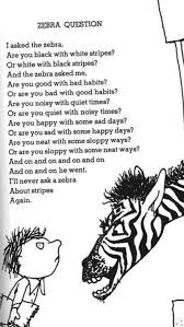 Never Ask A Zebra Silverstein Poems Shel Silverstein Poems Shel Silverstein