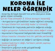 Korana Ile Neler Ogrendik Sessiz Nota 2020 Ilham Verici Sozler Ilham Verici Alintilar Alinti Sozler