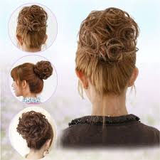 Then try these different variations on the donut bun hairstyle. Florata Short Messy Curly Dish Hair Bun Extension Easy Stretch Hair Combs Clip In Ponytail Extension Scrunchie Chignon Tray Ponytail Walmart Com Walmart Com