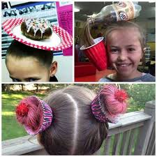 Some hair wax, googly eyes, and some face paint transforms this boys hair into a little monster perfect for a crazy hair day. Kitchen Fun With My 3 Sons Have Your Kids Ever Had Crazy Hair Day At School These Ideas Are Awesome Http Www Boredpanda Com Crazy Hair Day Styles Kids School Facebook