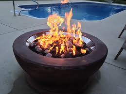 The triple wall construction pulls air down through a baffle and then back up to the reburn vents. 25 Gas Fire Pit Inserts Installed Into A Concrete Planter With Black River Rock Stones Used Inside The Fire Pit Gas Firepit Gas Fire Pit Insert Fire Pit Kit