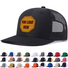 Custom Leather Patch Trucker Hat for Men & Women