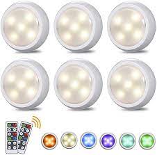 Battery operated led utility light. Tomshine Led Cabinet Lights With Remote Control Rgb Lighting Under Unit Light Night Light Dimmable Led Puck Lights Cabinet Lighting Under Cabinet Lighting