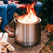 The heated air is released through the inner ring of holes into the top of the burn chamber, infusing the fire with an extra boost of oxygen which improves the burn. Solo Stove Bonfire Fire Pit Stand Bundle Survival Supplies Australia