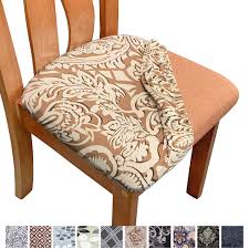 Custom outdoor sunbrella chair cushion, wicker patio seat pad, garden bistro kitchen dining chair pillow, water resistant u square round. Melanovo Stretch Printed Dining Room Chair Seat Covers Set Of 2 Removable Washable Spandex Anti Dust Upholstered Chair Seat Cushion Slipcovers Dining Chair Slipcovers Slipcovers Ilsr Org
