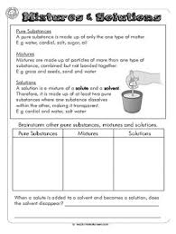 Solutes And Solvents Worksheet Delibertad Solutions And Mixtures Separating Mixtures Chemistry Classroom