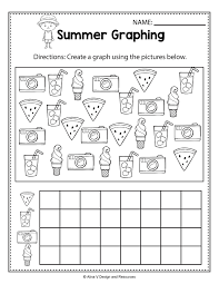 Summer Graphing Math Worksheets And Activities For Time
