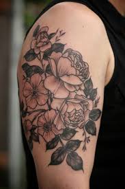 Black And Grey Flower Tattoos With Color Alice Carrier Mine Done On 6 27 14 I Love It Beauty Tattoos Tattoo Touch Up Tattoos