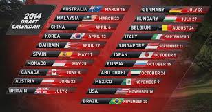 Formula 1 Calendar 2014 Dates Schedule F1 Race Lahorimela Formula 1 Race Calendar Racing
